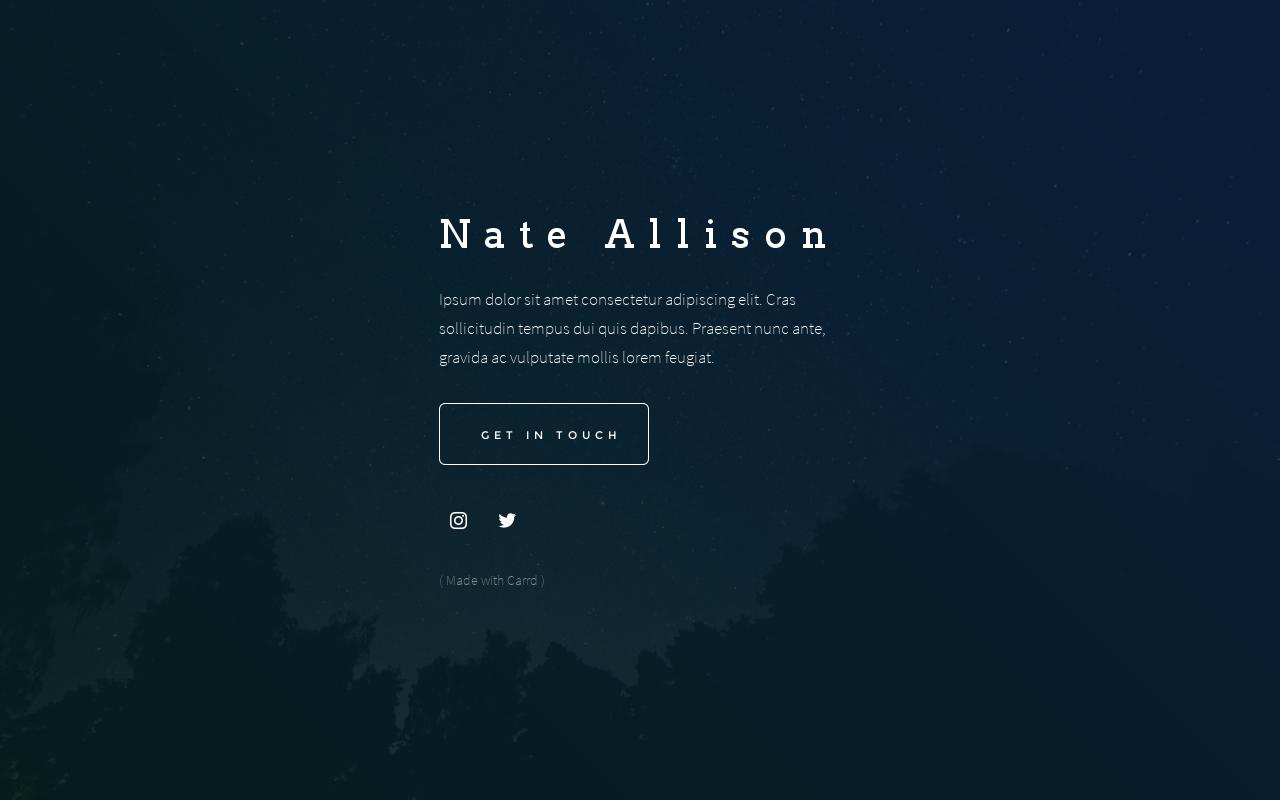 Carrd profile picture for @nate